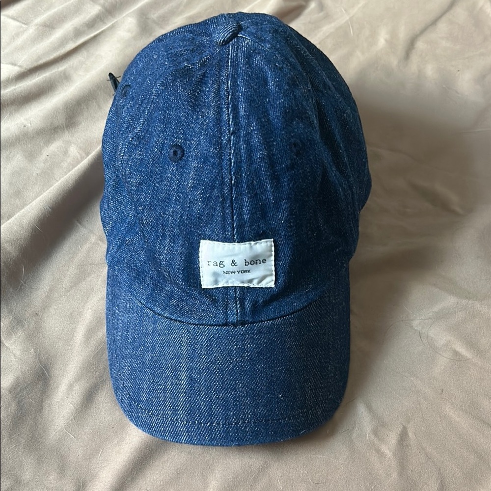 Rag & Bone Blue Denim Baseball Cap